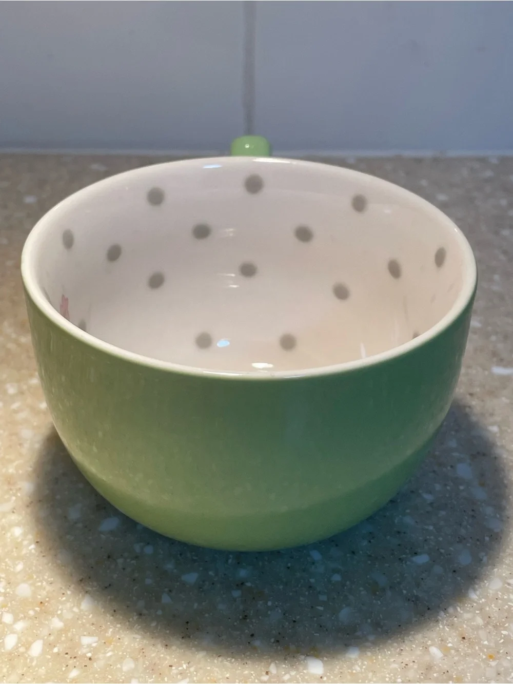 2005 Starbucks Pastel Green Polka Dot Mug